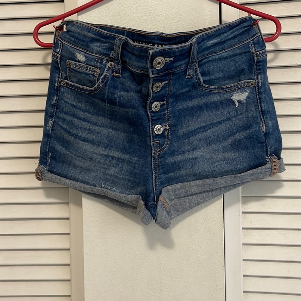 AE Ne(x)t Level Stretch Medium Wash HiRise Shortie